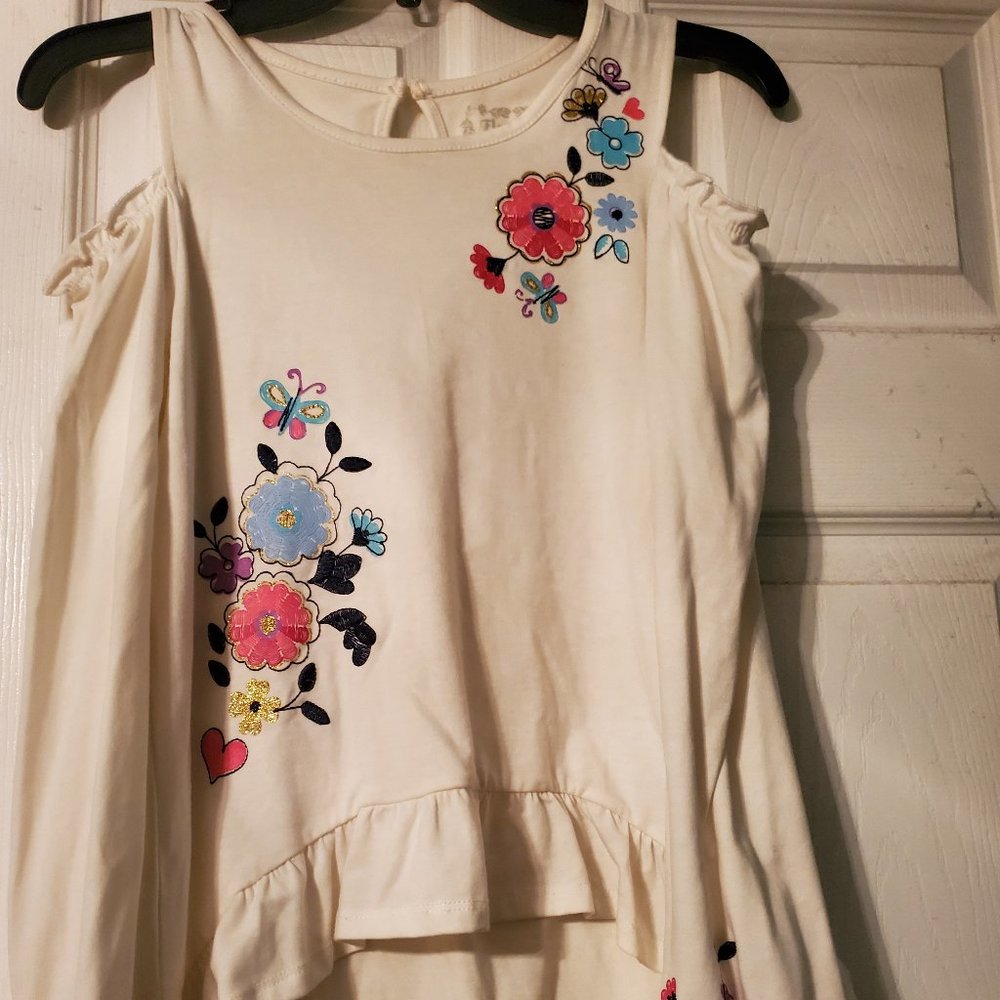 Girls cold shoulder top